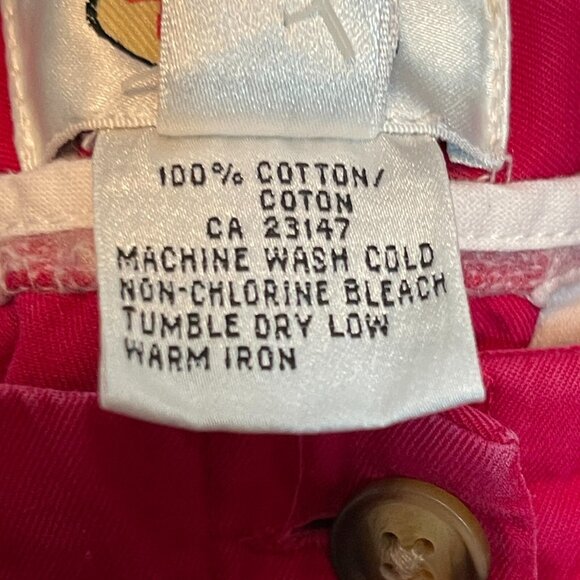 Vtg Talbots Women Old Money Classic Flat Front High Rise Crop Chino Pant 10 Pink - Picture 12 of 12